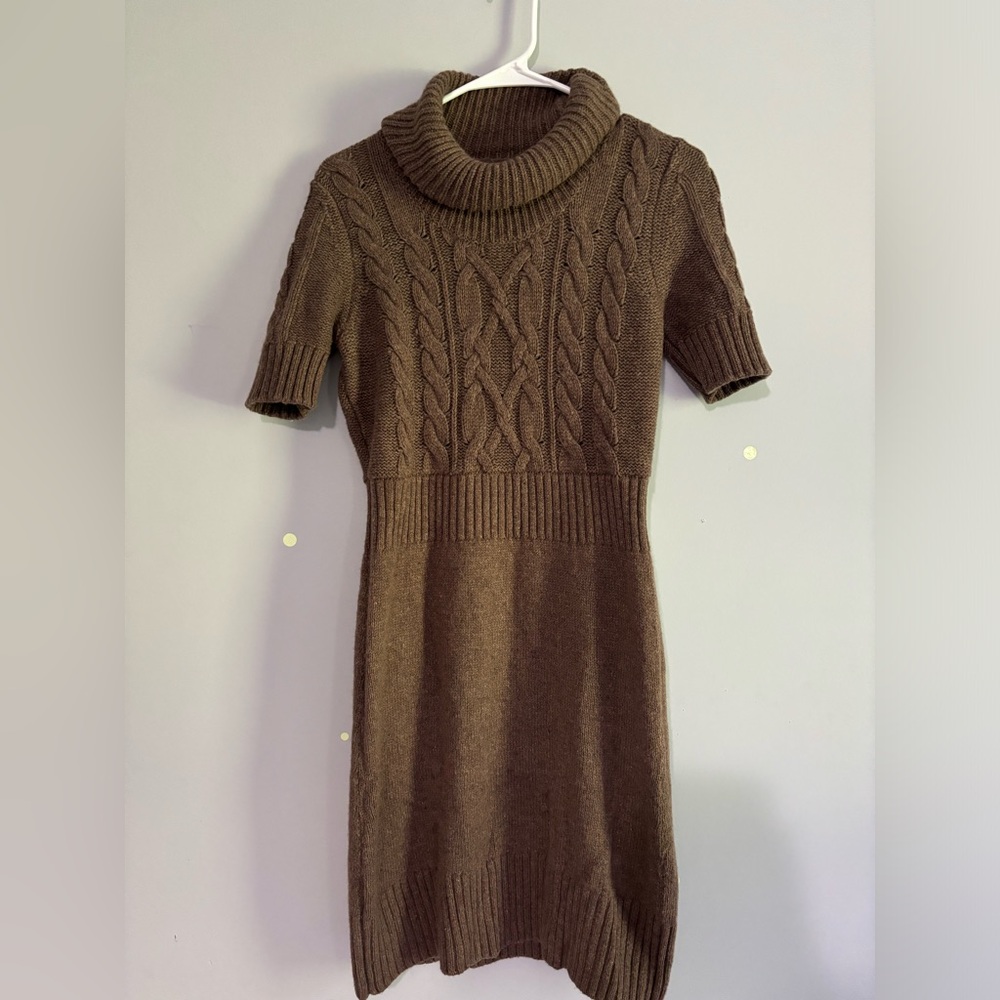 LOFT Brown Knit Turtleneck Sweater